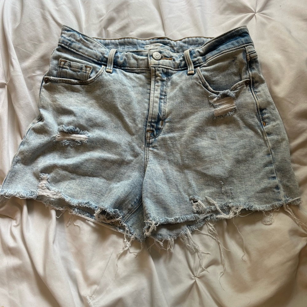 Old Navy High Rise Jean Shorts Light Wash